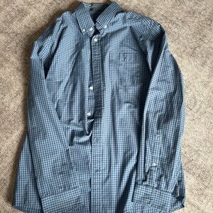 Eddie Bauer Blue Casual Button Down Shirt Classic Design